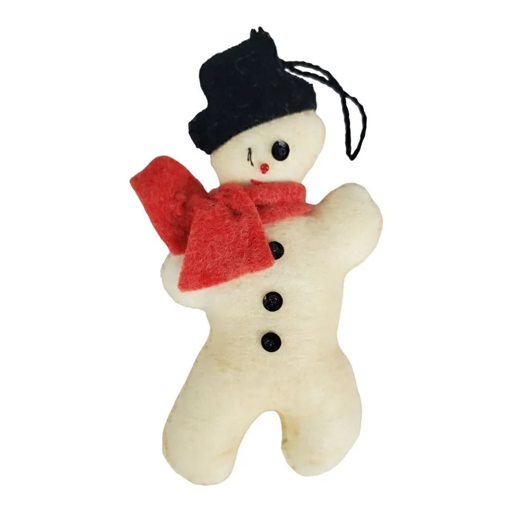 Handmade Christmas Ornaments Lot of 7  Snowman Drummer Boy Angel Holiday Cloth